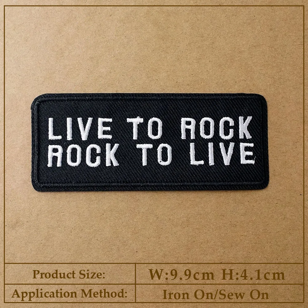 Rock Punk Iron-On Patch for Clothing - Heavy Metal Style Decorative Applique