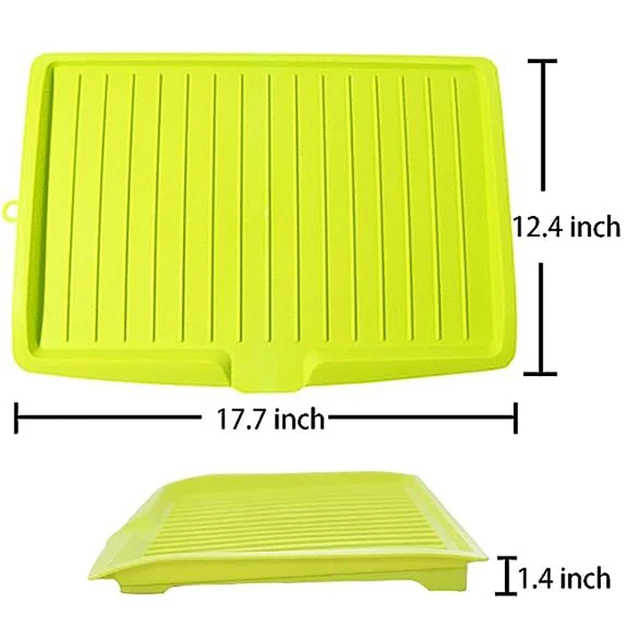 Kitchen Drain Pad Silicone Drain Rack Large Plastic Dish Drainer