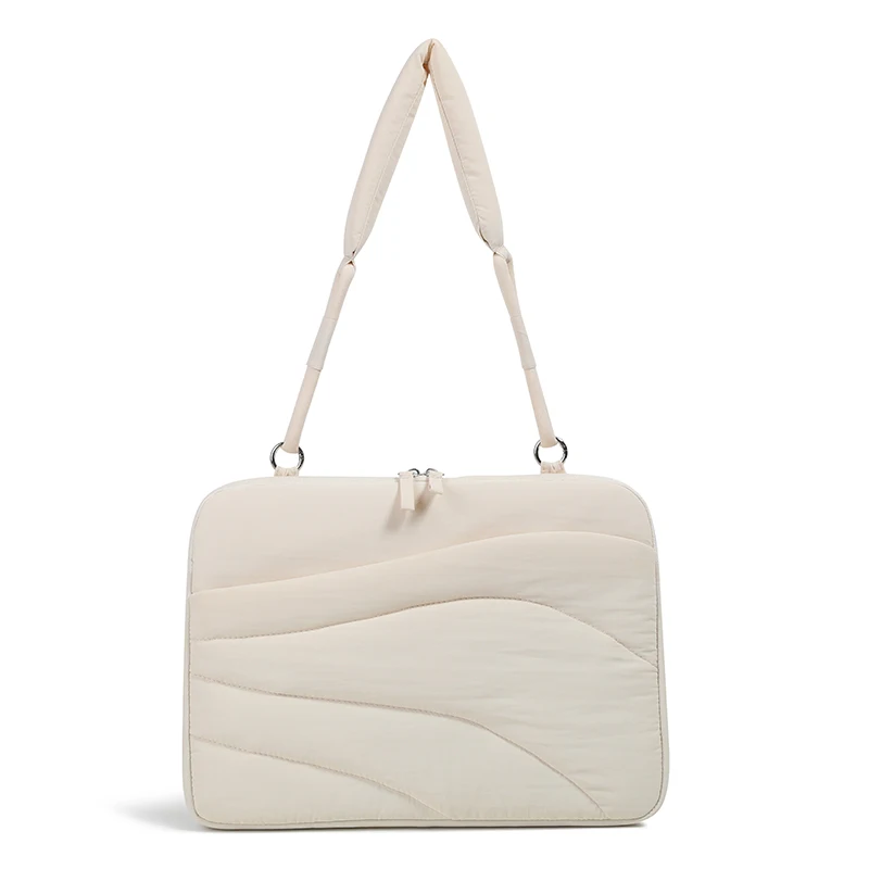 Ultra-Thin Shockproof Laptop Sleeve and Shoulder Bag in Puffy Design
