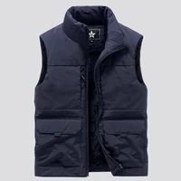 Vêtements multi-poches pour hommes, vestes d'hiver, manteau sans manches, mode grande taille 6XL, gilet chaud en polaire pour hommes 3