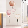 [shijuekongjian] Cartoon Girl Moon Wall Stickers DIY Balloons Mural Decals for Kids Rooms Baby Bedroom Nursery Home Decoration 4