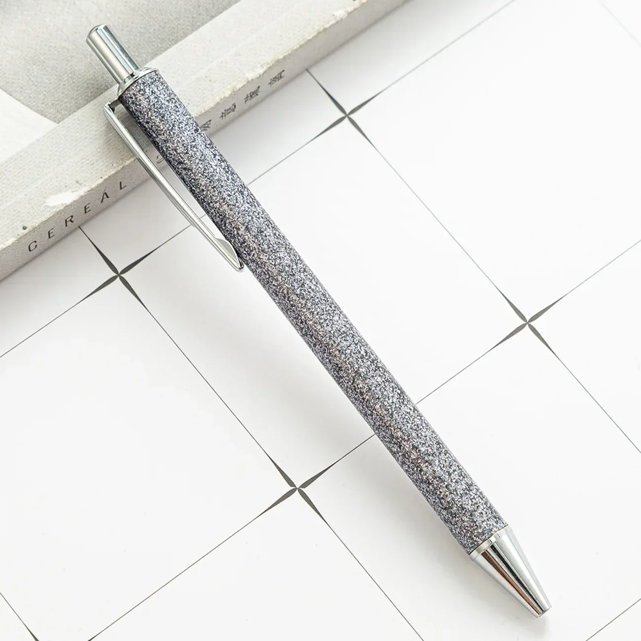 Rose Gold Glitter Ballpoint Pen - Elegant Stationery & Promotional Gift