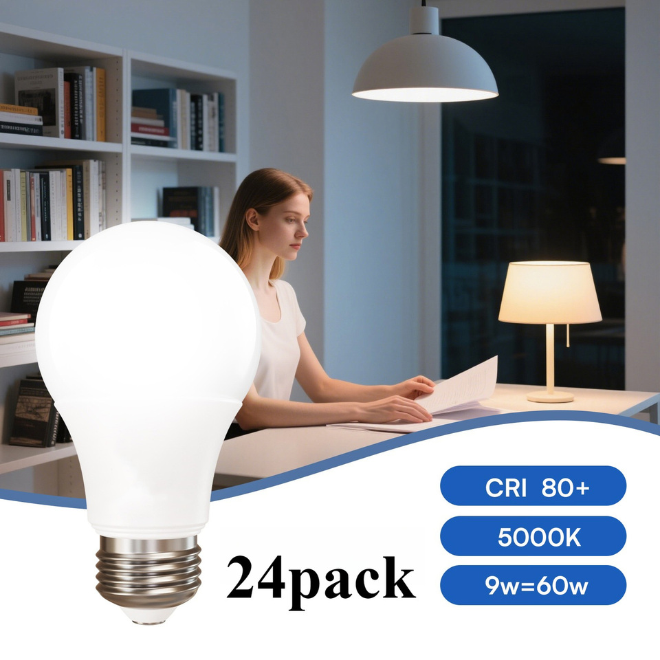 24PCS E27 LED Bulb E27 Standard Base Warm White Neutral light Cold White Non-dimmable High CRI 80+ AC220V Light Bulb For Bedroom