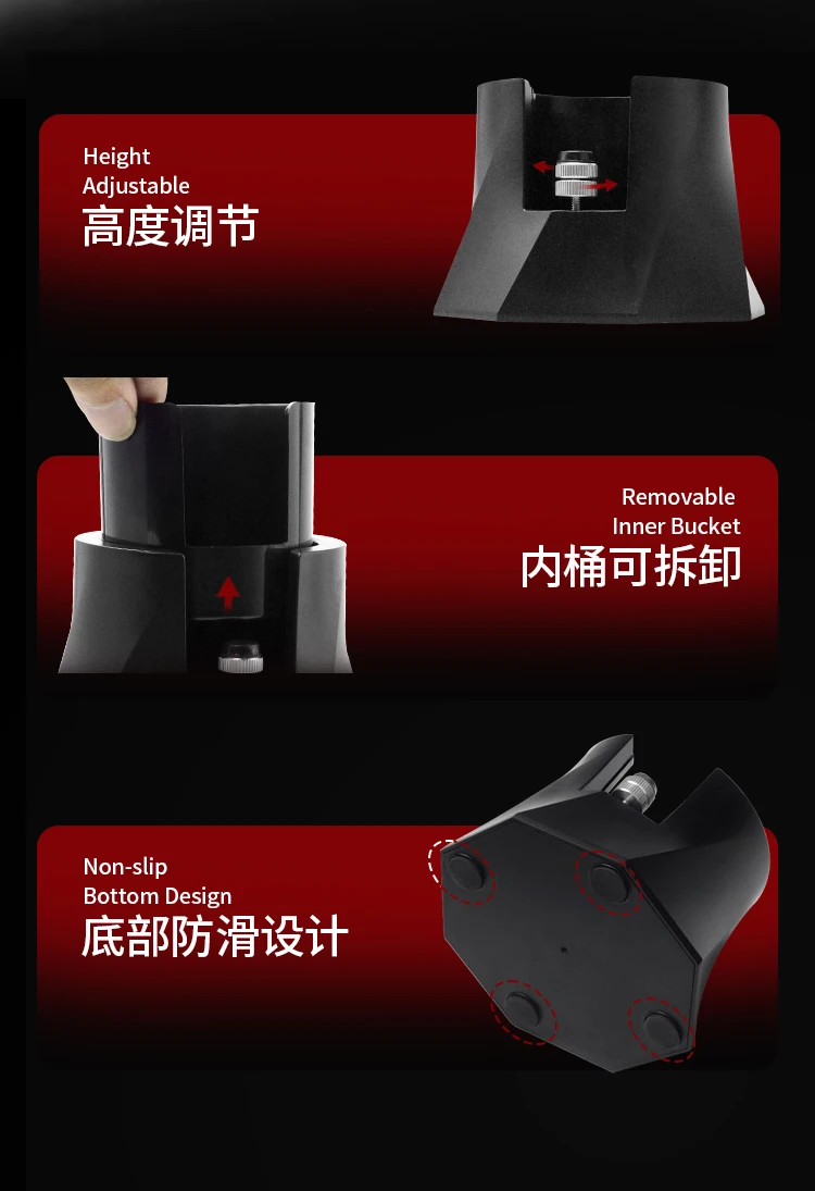 Description Picture 4 of itemSpiral Coffee Tamper Station Height Adjustable Bottom Anti Slip Black Powder Pressing Base Coffee Machine Handle Storage Seat