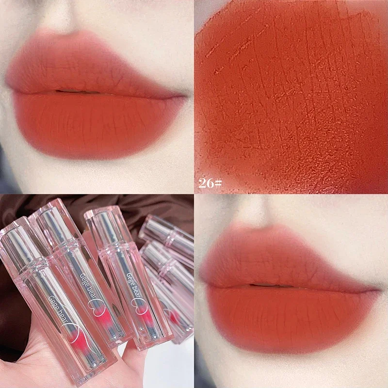 thumbnail image 1 of Retro Red Brown Tone Lipstick Mousse Matte Lip Mud Velvet Lip Glaze Non-Stick Cup Lipgloss Makeup Lip Tint Beauty Cosmetic, 1 of 5