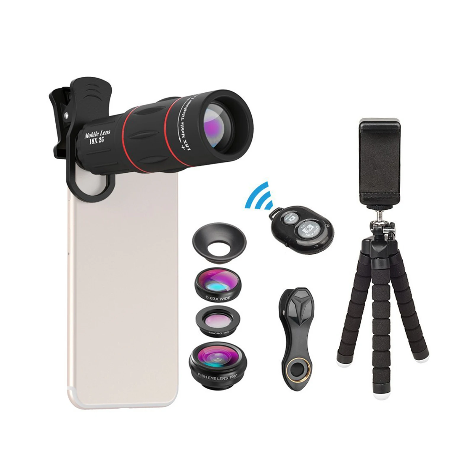 ALIYU Kit de Lentes para Celular, 7 en 1 Lentes de Cámara para Teléfono