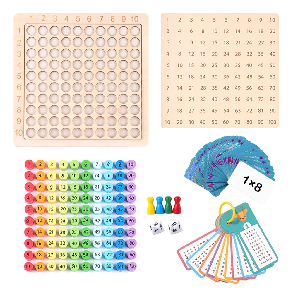 Wooden Calculating Board Enhances Numeracy Skills Multiplication Table Early Educational Toys for Primary Students