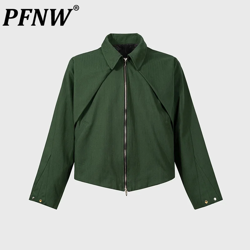 

PFNW Men's Autumn And Winter New Niche Design Jackets Zipper Coat Women High Street Tide Fashion Elegant Chic Short Tops 12Z4162