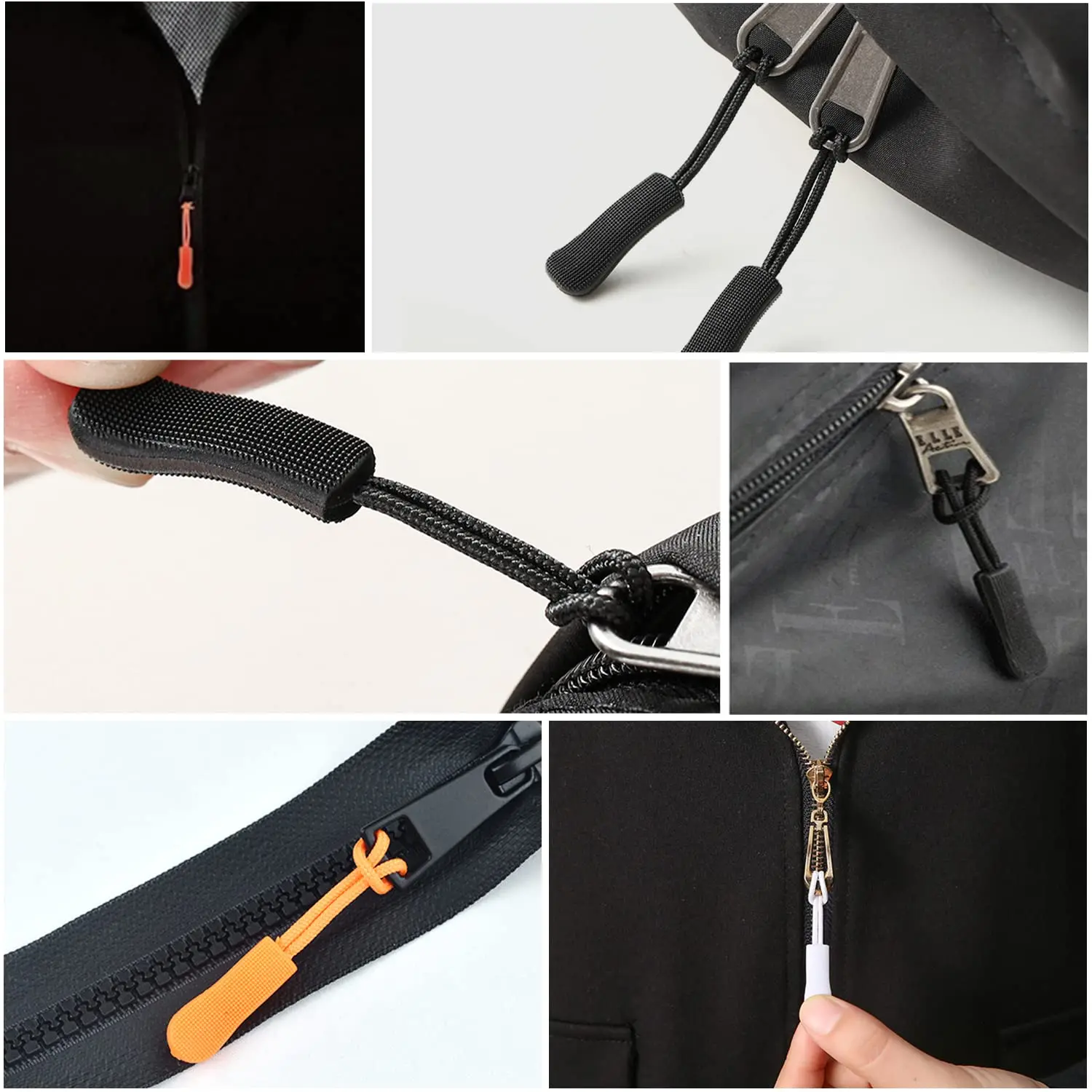20Pcs 교체 지퍼는 Backpacksjackets 수하물 지갑 핸드백에 대 한 코드 익스텐더를 당깁니다