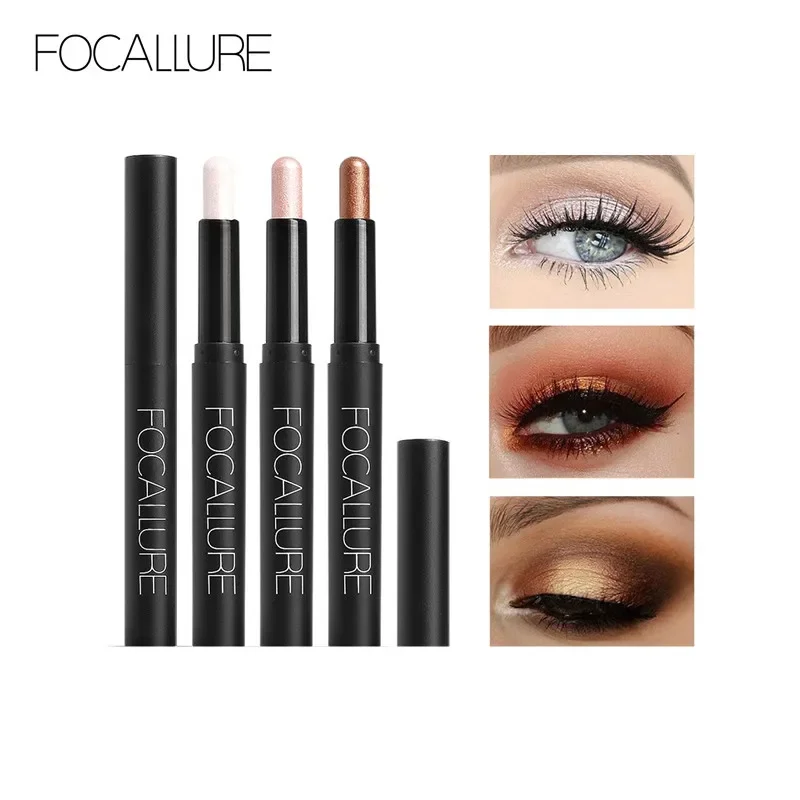 FOCALLURE 12 Colors Eyeshadow Sticker Cosmetics Eye Shadow Pencil Highlighter Shimmer Eyes Makeup Eye Shadow Liner