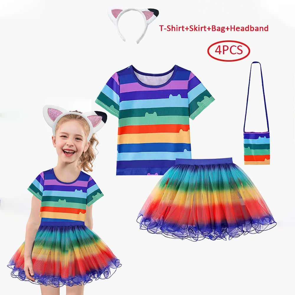 Gabby Dollhouse t-shirt gonna set di borse bambini estate