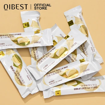 QIBEST 여성용 누드 매트 초콜릿 립스틱, 오래 지속되는 립글로스, 방수 벨벳 레드 립 글레이즈, 전문 메이크업, 8 가지 색상