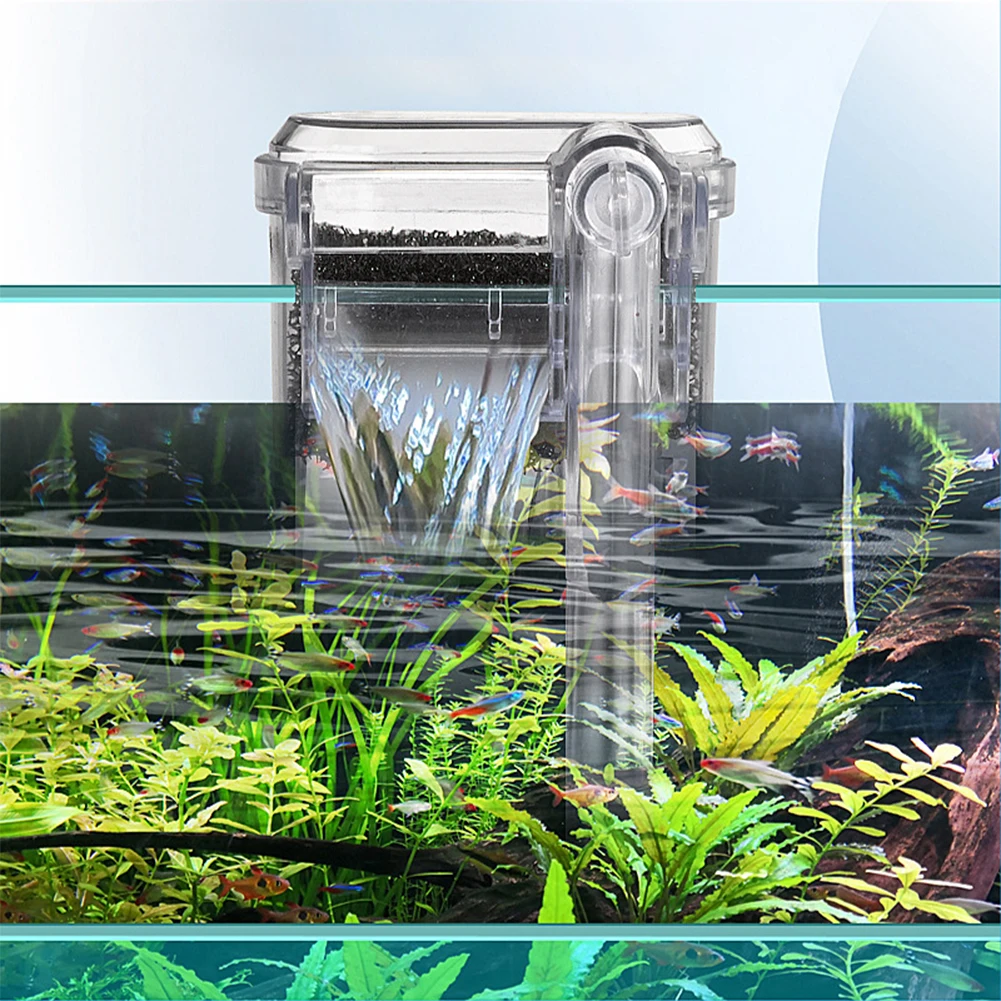 Fish Tanks Suspended Filter 2.5W 250H/L Hang Up Filter Oxygen Water Pump USB Mini Filter Aquarium Fish Tank Filter Water Purifie