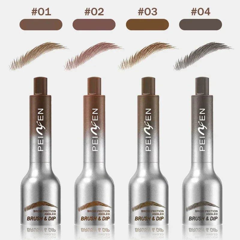 3D Dye Eyebrow Pencil Hairline Anti-smudge Waterproof Lasting Black Brown Brows Large Brush Natural Wild Eyebrow Enhancers Cream 6