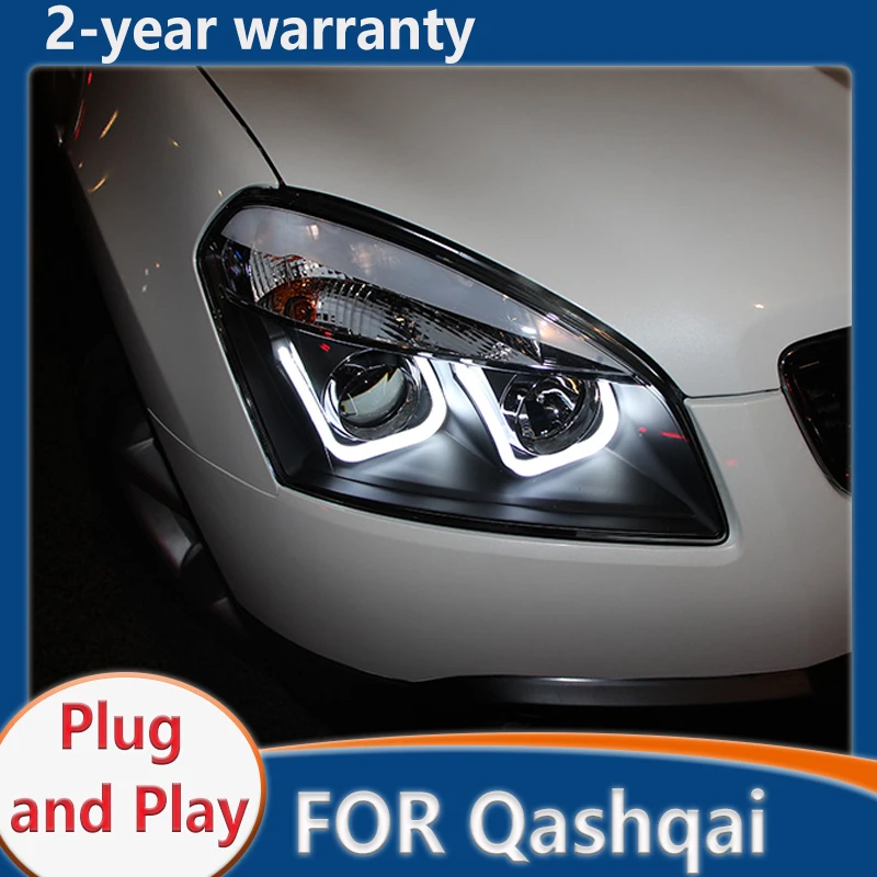 Head lamp For Nissan Qashqai headlight 2008 2015 led car lights Angel