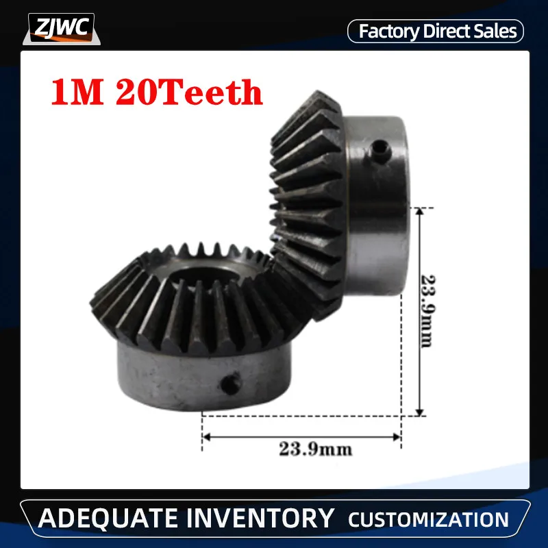 2pcs 1 Modulus 20 Teeth Inner Hole 5mm 6mm 7mm 8mm Gear Teeth Spiral