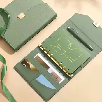 Agenda A6/A5 con Copertina in Pelle, Quaderno Ricaricabile a Fogli Mobili, Forniture per Ufficio, Diario da Viaggio