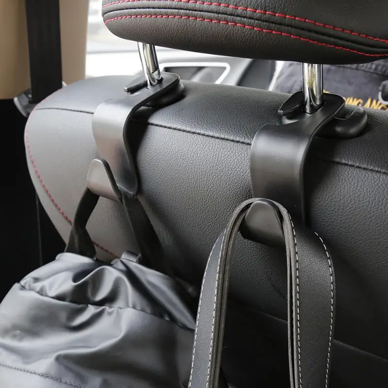 Car coat hanger Car hook 4/2/1 PCS Car Seat Back Hook Hanger Storage Bag Purse Clothes Coats Organizer Headrest Holder Car Interior Accessories