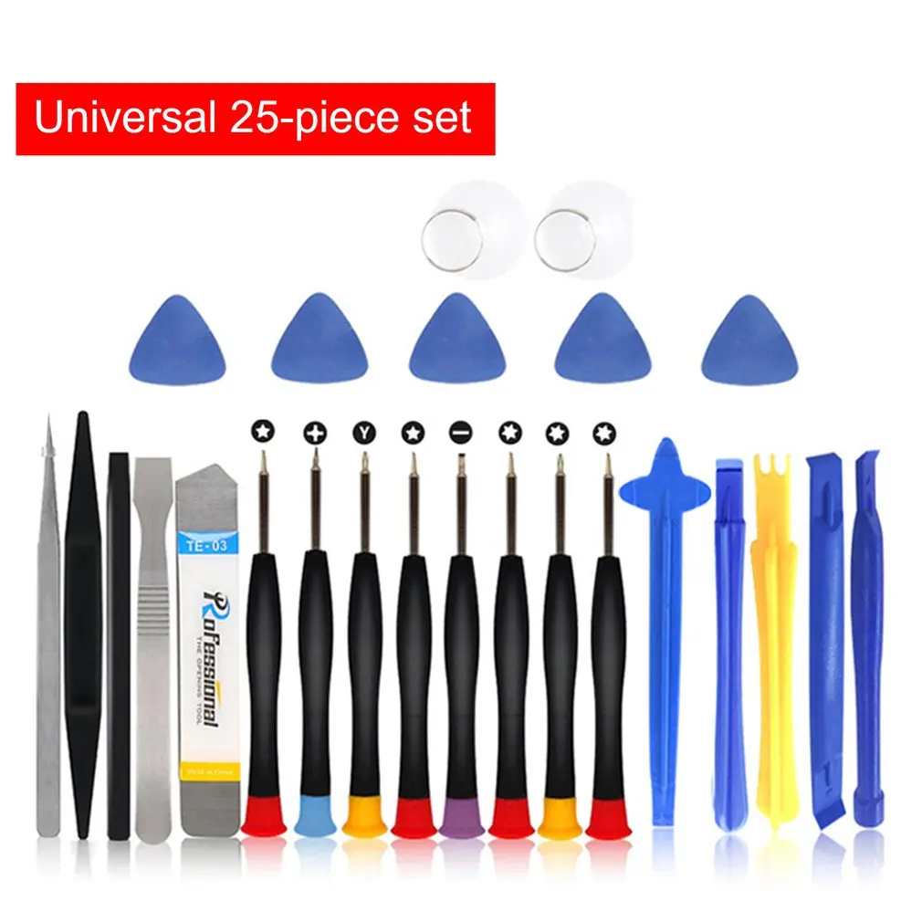 

25pcs/set Mobile Phone Repair Tools Kit Spud Pry Screwdriver Set For iPhone iPad Samsung Cell Phone Professional Hand Tools Sets