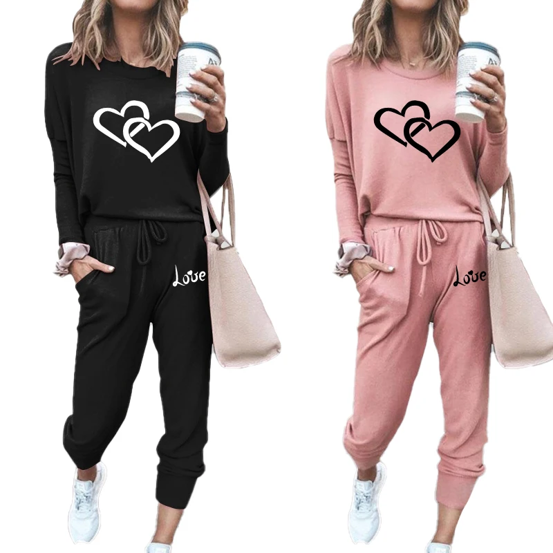 2023 Women's Fashion Sweatsuits Joggers Hoodies and Sport Pants Two Pieces Set for Running Yoga Gym S-2XL brown trout 3d all over print crewneck hoodies sweatshirts zipper shorts outdoor vocation streetwear unisex clothing