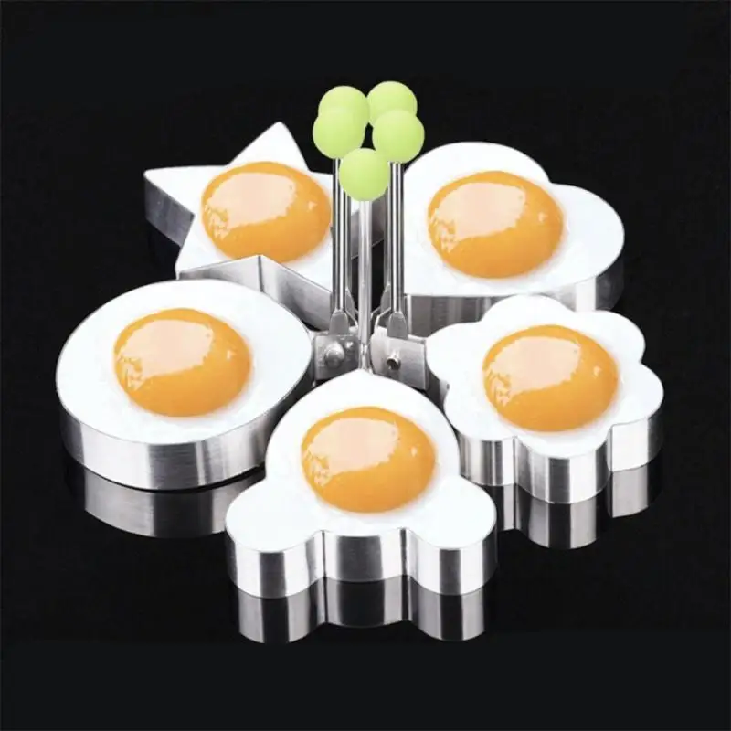 egg mold egg ring pancake maker stainless steel fried egg shaper mould pancake mold creative cake grinding tool OPP fried egg maker baking kitchen gadgets