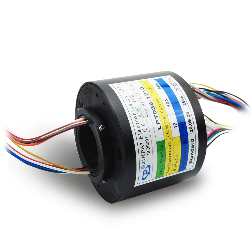 

Electrical slip ring long life 12 circuit 10A with hollow 38mm