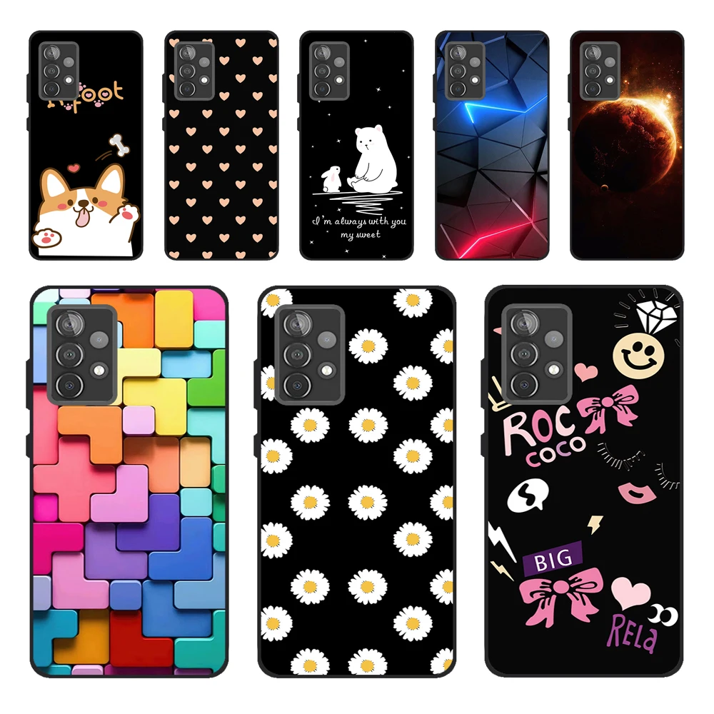 Per Coque Samsung A52S 5G Caso Antiurto Morbido Silicone Tpu Cover Posteriore Per Samsung Galaxy A52S 5G Telefono Casi A52 S Simpatico Cartone Animato