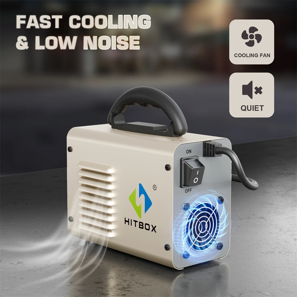 HITBOX Protable 2 in 1 Mini Welding Machine 200A ARC MMA LIFT TIG Welder IGBT Inverter Digital Display for Home DIY 110V/220V 5
