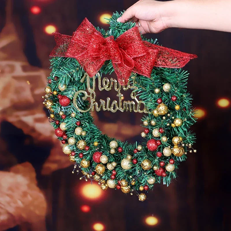 Creative New Sprinkle Ball Christmas Wreath 30/40cm Christmas Decoration Pendant Christmas Decoration Wreath Home Supplies