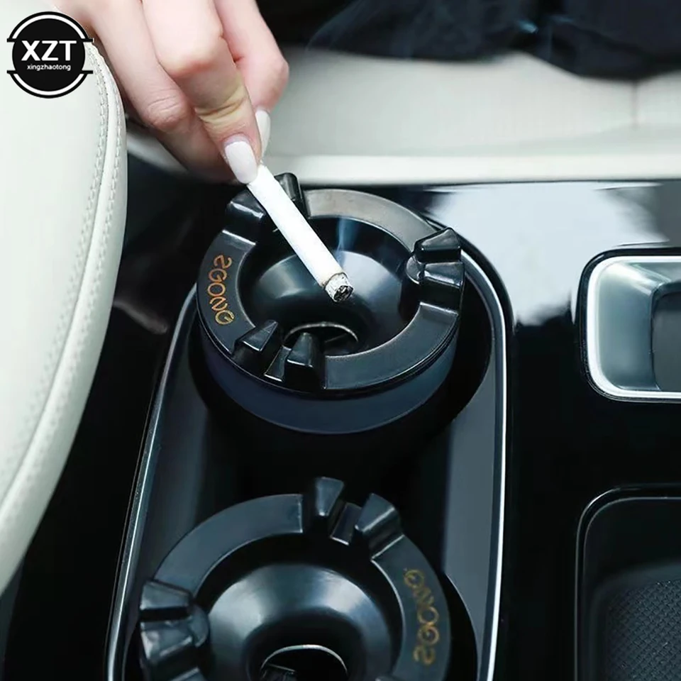 Selbstlöschender Aschenbecher Schwarz - Tragbar Für Auto Und Zuhause