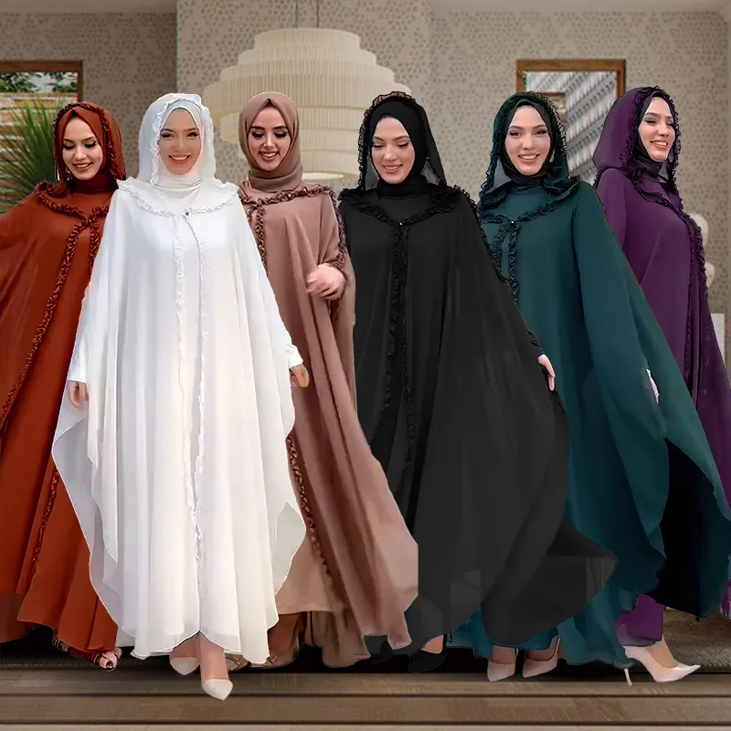 

New Elegant Abaya Dubai Dress Muslim Fashion Turkey Arabic African Party Maxi Dresses for Women Evening Islam Clothing Robes