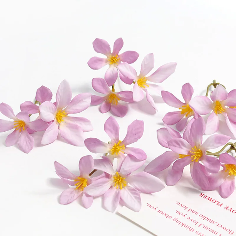 

5PCs Lovely Gifts Accessories Artificial Flowers Silk Little Flower Head Fake Flowers Wedding Decor DIY Craft Wreath