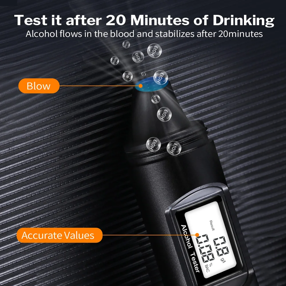 Deelife Alcohol Tester Digital Breathalyzer Accurate Professional Breathalyser Meter Electronic Alcoholimeter Test alcohol tester breath alcohol tester