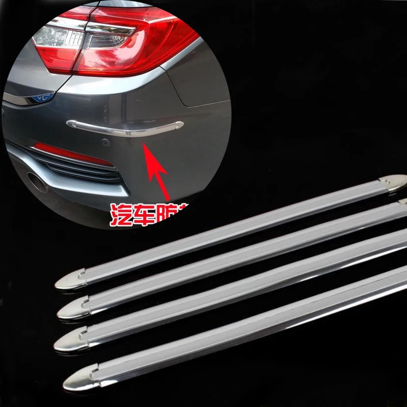 4pcs Car Edge Anti-collision Strip Bumper Protector Protective Guard Bar Anti-rub Scrape Bumper Crash Styling Car Accessories car door edge guards car door protector car door anti collision strip car door edge protector car bumper protector