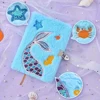 A5 Cat Diary Plush Mermaid Notebook Sparkly Embroidery Diary with Lock Journal  Birthday  Valentine Gift Travel School 3