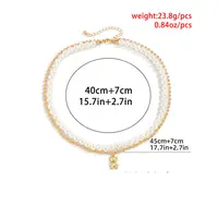 GATTVICT Y2K Fashion Imitation Pearls Chokers Necklace For Men Punk Bear Layered Pendant Necklace Personality Women Jewelry - Image 4