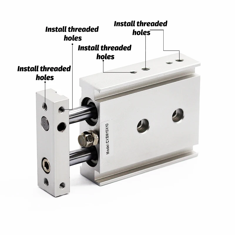 Pneumatic Cylinder SMC Type CXSM Dual Rod Cylinder Pneumatic Cylinder CXSM10 CXSM15 CXSM20 CXSM25 CXSM32 Double Axis Dual Rod