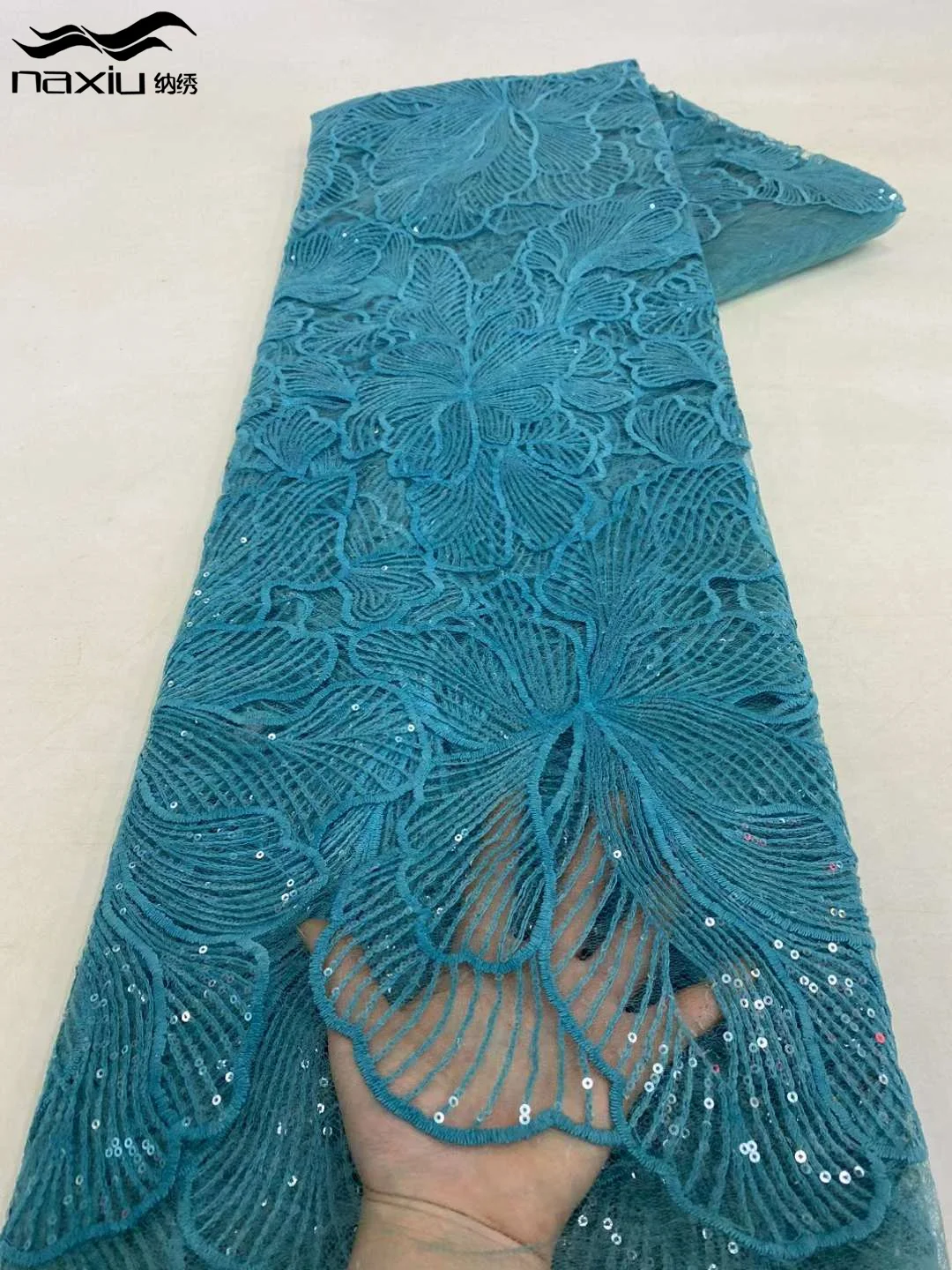 Madison French Mesh Milk Silk Lace Fabric Latest African Tulle Lace Fabric for Nigerian Wedding Dresses Sew