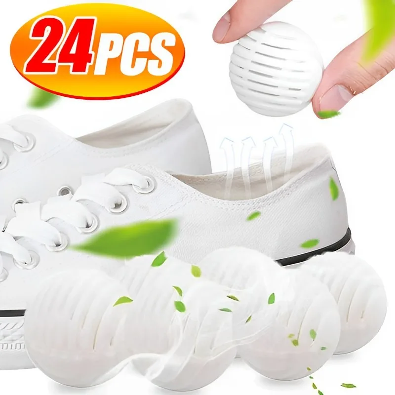 

24/12/1PCS Shoe Deodorant Cleaning Supplies Dryer Balls Odor Deodorant Moisture Absorber Spherical Anti-milde Shoes Deodorant