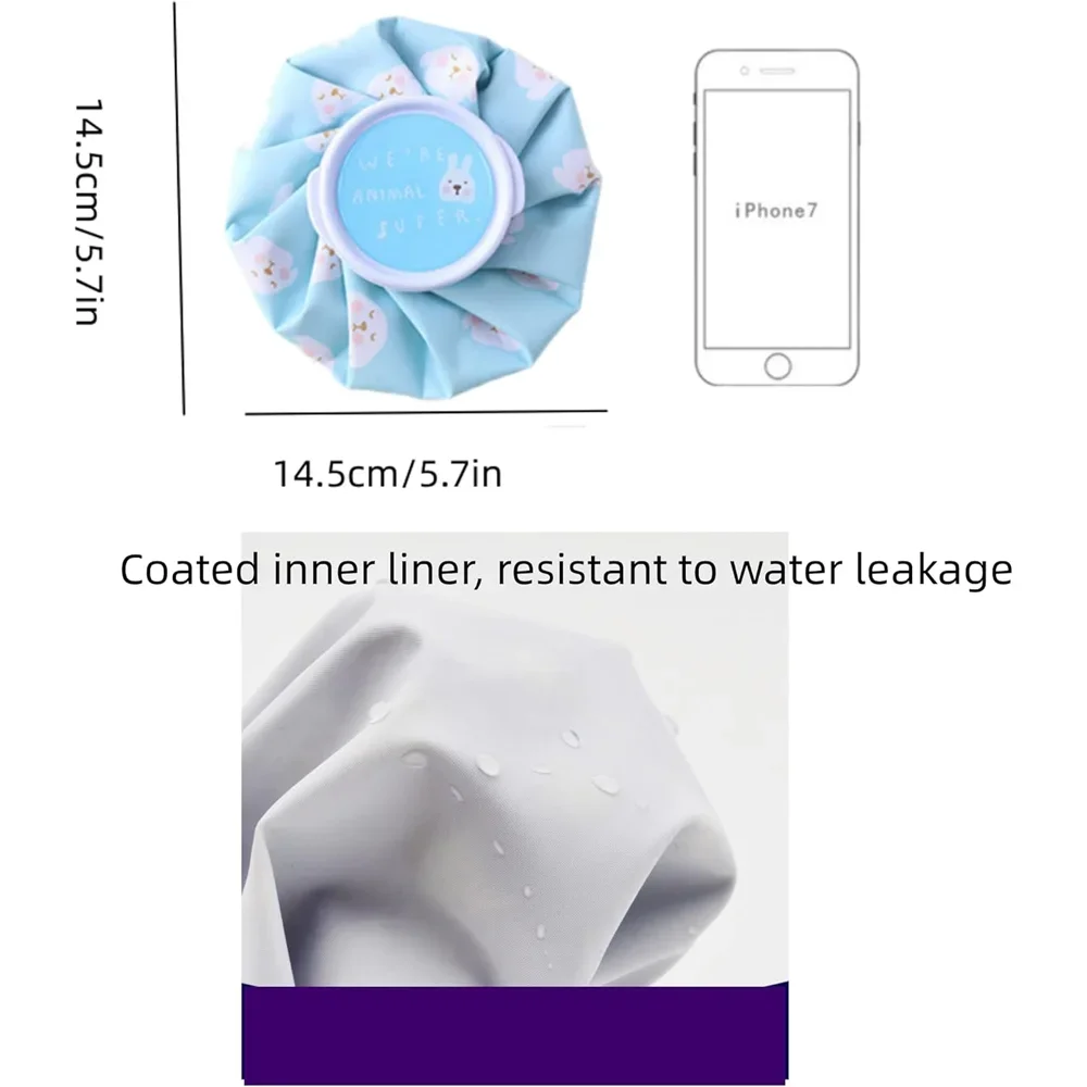Ice Pack Small Ice Bag for Injury Reusable Fillable Bag with Wide Mouth Hot Water Pain Relief Swelling Bruises Sprain