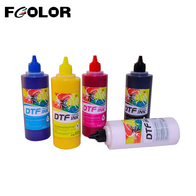 Fcolor DTF Ink 250ML PG2009 DTF Transfer Ink for Epson XP600 L1800 L8050 Printer Heat Transfer Printing C M Y BK LC LM W