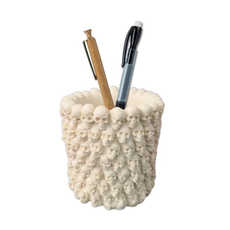 3D Skull Flowerpot Silicone Mold Epoxy Resin DIY Decoration Making Soap Melt Resin Polymer Clay Home Decoration