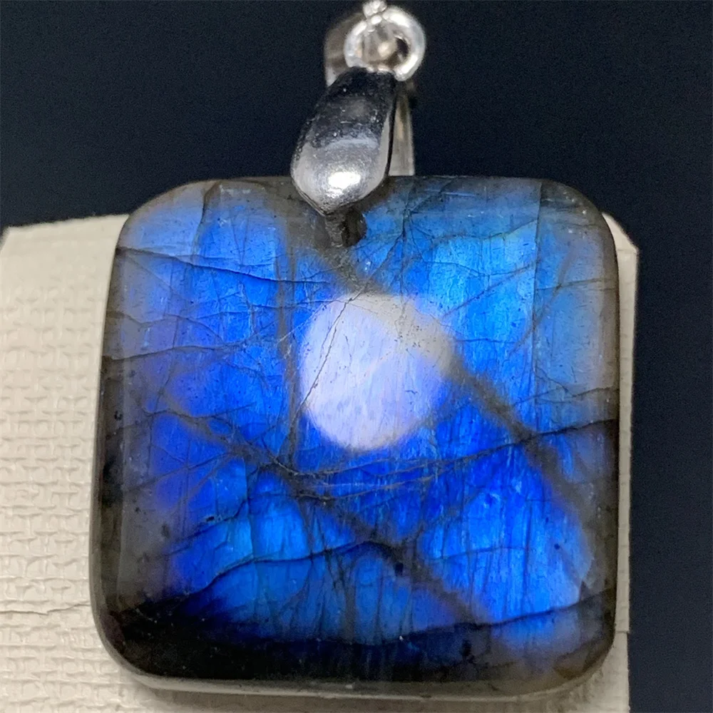 Uglyless Natural Colorful Labradorite Necklaces Women Heart Water Drop Labrador Beads Blue Light Labradorite Pendants 925 Silver