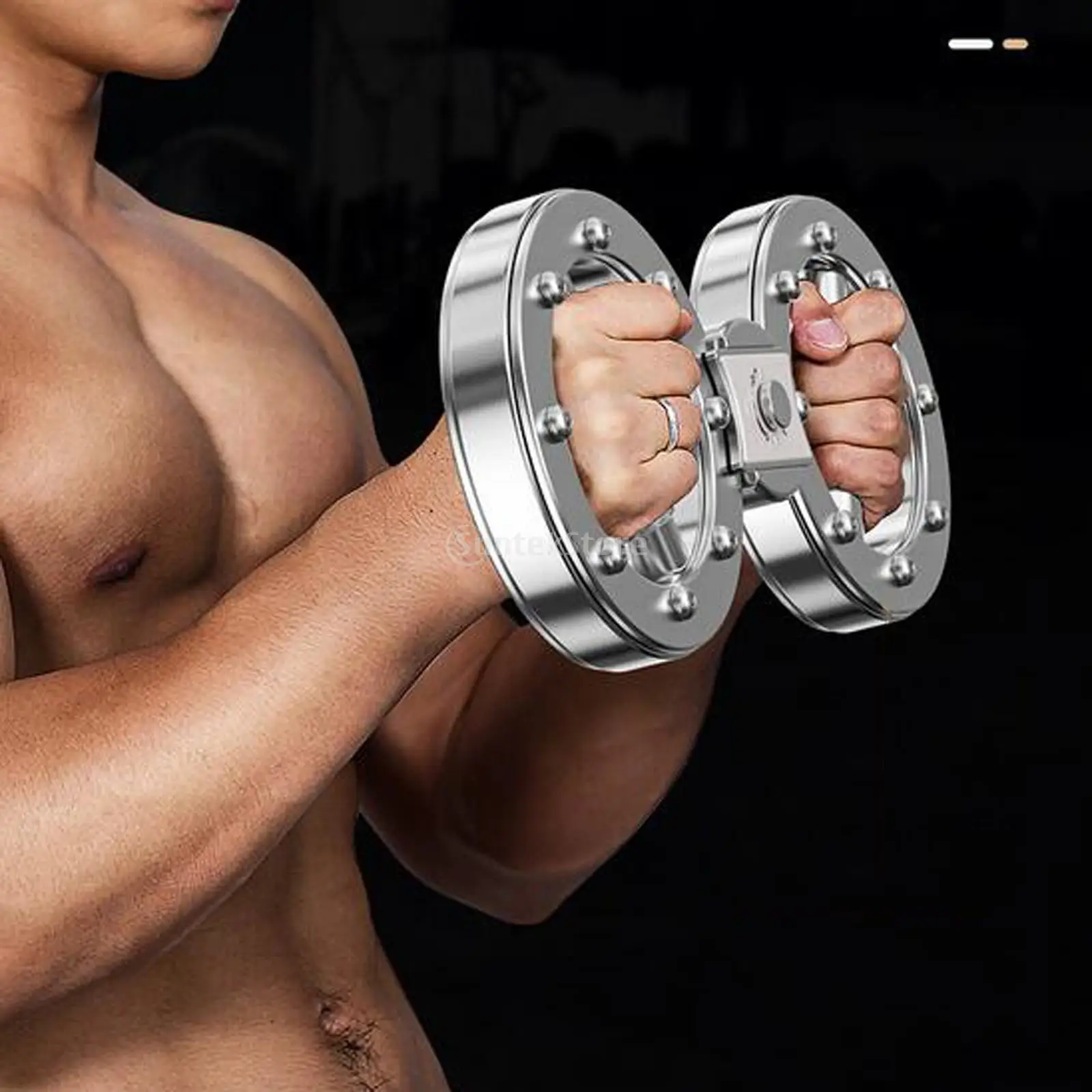 Arm Upper Body Strength Training 360 Degree Rotating Grips Home Gym Resistance Chest Builder Workout Equipment Arm Strengthener Arm Strength Trainer Fitness Hand Gripper Fitness Spring Stick