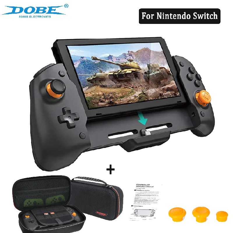 Dobe Double Motor Vibration Built-In 6-Axis Gyro Joypad Per Nintendo Switch Gamepad Controller Impugnatura Portatile Con Custodia