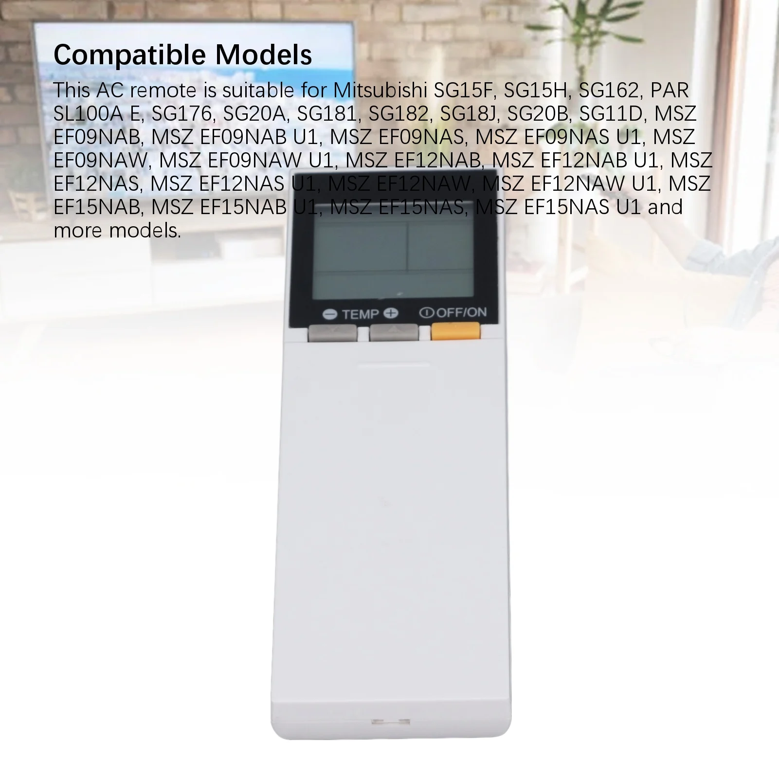 Air Conditioner Remote Control Abrasion Resistant Portable  Perfect Replacement AC Remote Control ABS for SG15F