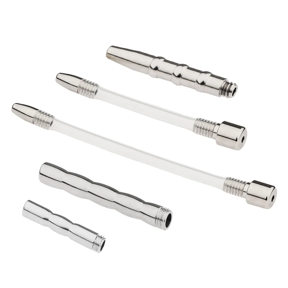 Male Chastity Device Accessories Cock Cage Penis Lock Silicone Catheter Short/Long Horse Eye Rod Urethral Plug Adult Sex Toys 18 urethral dilator silicone urethral dilator
