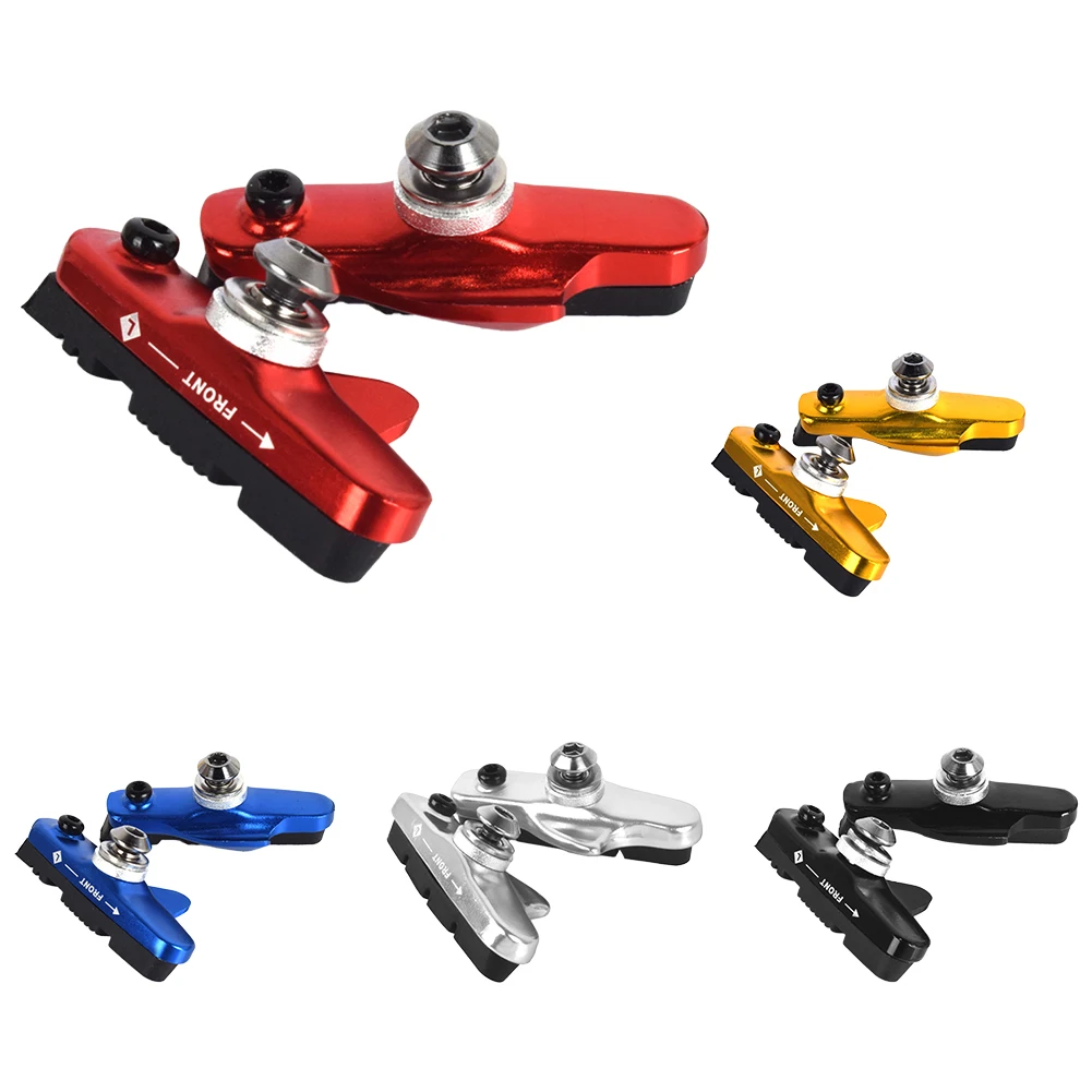 1 Pair Bike Brake Pads Quiet Braking Bike Brake Shoes Pads Rubber