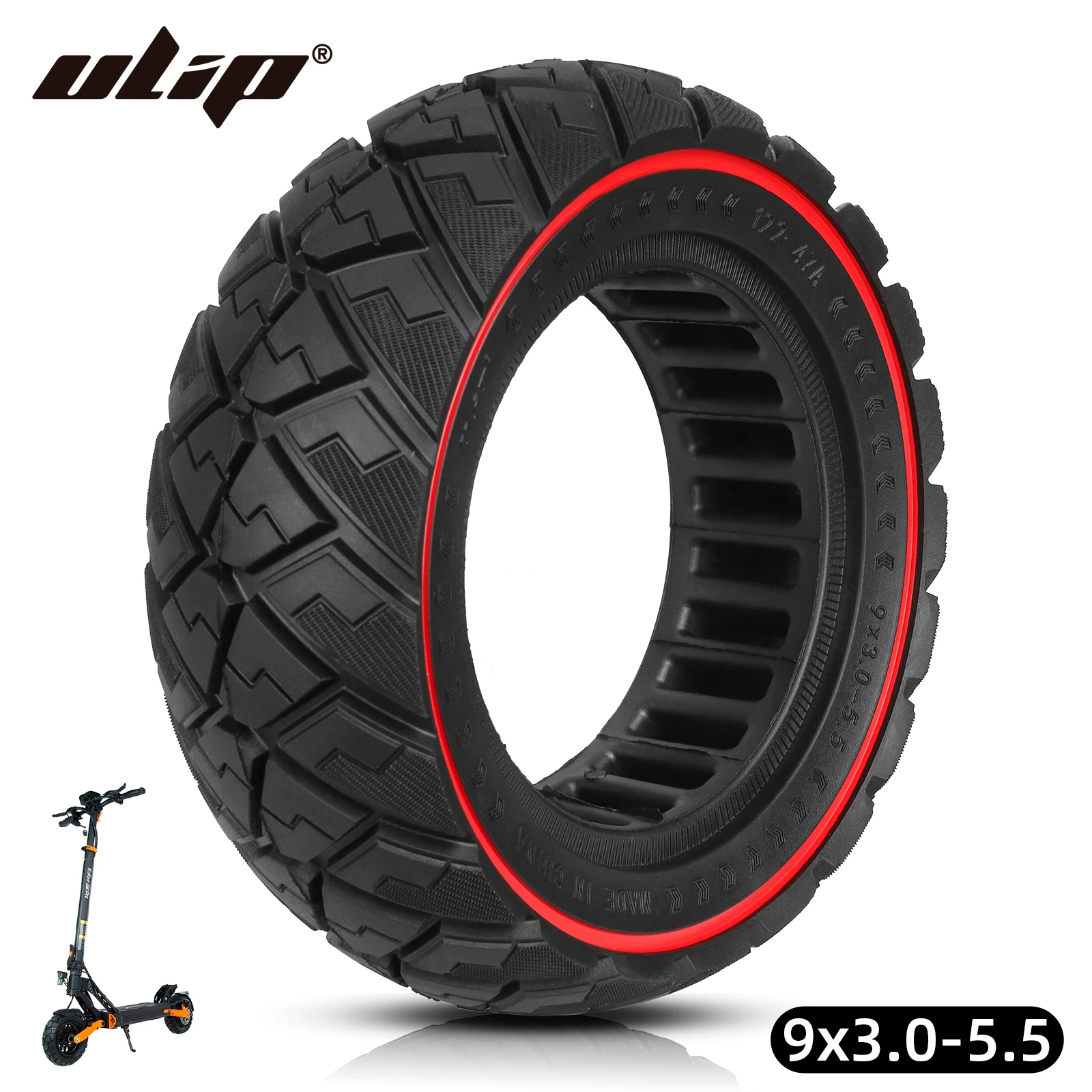 Electric Scooter 10x2.5 Inch Rubber Tyre Puncture Proof Durable Solid Tire For Max G30 Red 11 thumbnail image