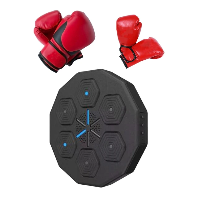 Objetivo de pared de boxeo musical con guantes, entrenador de